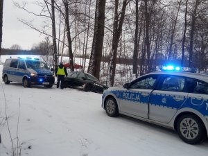 Widok z miejsca zdarzenia, okolice m. Redy podczas kontroli drogowej