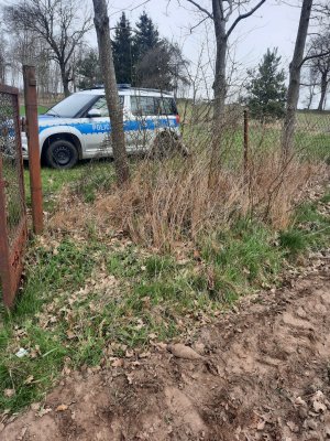 Miejsce ujawnienia pocisku moździerzowego w m. Zagony