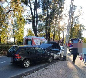 Zderzenie pojazdów na ul. Lipowej w Lidzbarku Warmińskim