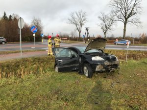 Widok z miejsca zdarzenia, droga W511 ul. Olsztyńska Lidzbark Warmiński