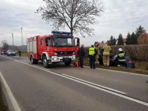 Widok z miejsca zdarzenia na drodze K51 w m. Samolubie