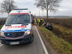 Widok z miejsca zdarzenia na drodze K51 w m. Samolubie