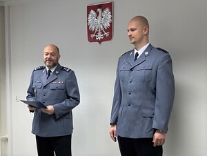 Przemówienie mł. insp. Przemysława Polechońskiego na uroczystym powołaniu mł. asp. Łukasza Machowicz na stanowisko Zastępcy Komendanta Komisariatu Policji w Ornecie