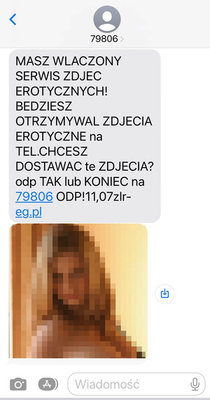 Dostałeś MMS o zapisaniu się do usługi erotycznej? To próba oszustwa