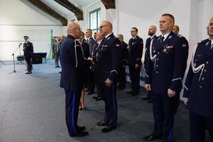 Przywitanie nowego Zastępcy Komendanta Wojewódzkiego Policji w Olsztynie oraz ślubowanie nowo przyjętych policjantów