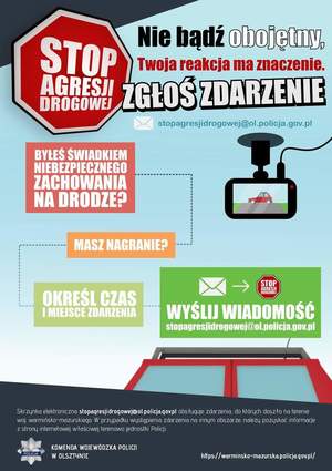 Plakat Stop agresji drogowej