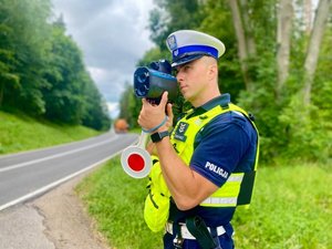 Policjanci podczas działań &quot;Prędkość&#039;