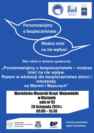 Zapraszamy na wojewódzką debatę społeczną