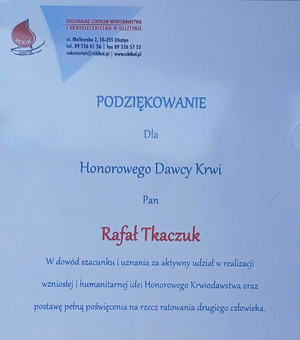 Podziękowania